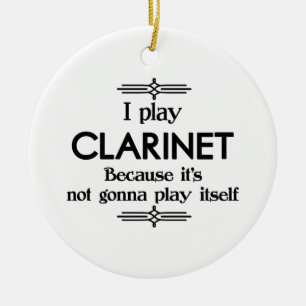 Clarinet - Speel zelf Funny Deco Music Keramisch Ornament