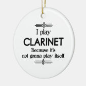 Clarinet - Speel zelf Funny Deco Music Keramisch Ornament (Links)
