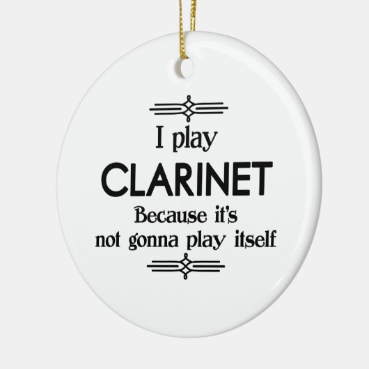 Clarinet - Speel zelf Funny Deco Music Keramisch Ornament (Links)
