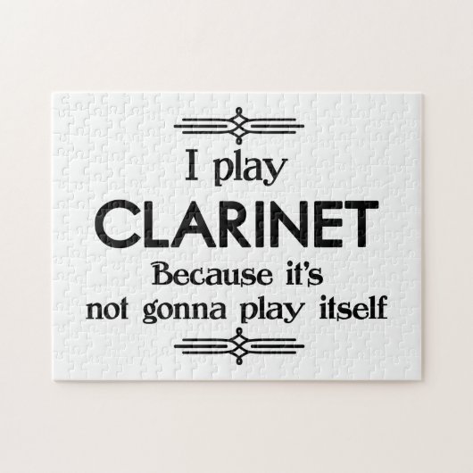 Clarinet - Speel zelf Funny Deco Music Legpuzzel (Horizontaal)