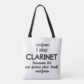 Clarinet - Speel zelf Funny Deco Music Tote Bag (Achterkant)