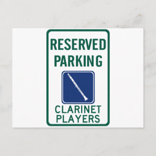 Clarinet-spelers parkeren briefkaart