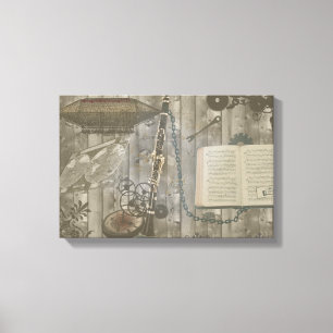 Clarinet Steampunk Fantasy Canvas Afdruk