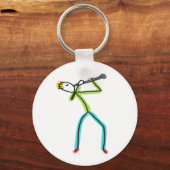 Clarinet Stickman Sleutelhanger (Voorkant)