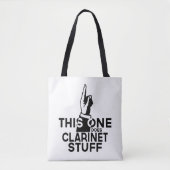 Clarinet Stuff - Funny Clarinet Music Tote Bag (Voorkant)