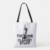 Clarinet Stuff - Funny Clarinet Music Tote Bag (Achterkant)