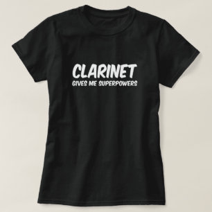 Clarinet Supermamamamachten Funny Superheld Music T-shirt