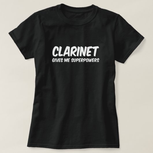 Clarinet Supermamamamachten Funny Superheld Music T-shirt (Design voorkant)
