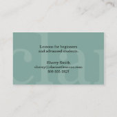 Clarinet Teacher Player Music Studio Musician Visitekaartje (Achterkant)