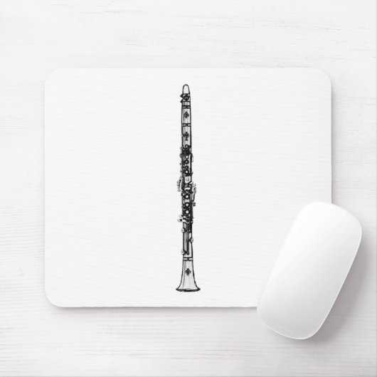 Clarinet "Tekening" Muismat (Met muis)