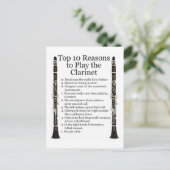 Clarinet Top 10 Briefkaart (Staand voorkant)