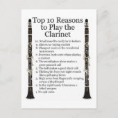 Clarinet Top 10 Briefkaart (Voorkant)