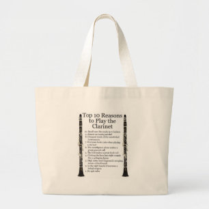 Clarinet Top 10 Grote Tote Bag