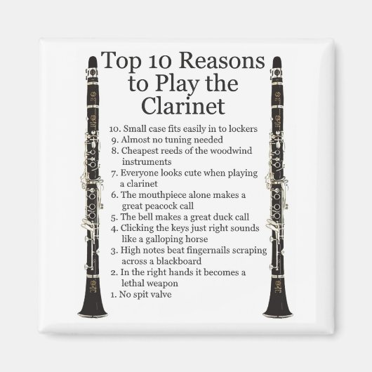 Clarinet Top 10 Magneet (Voorkant)