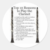 Clarinet Top 10 Ronde Sticker (Voorkant)