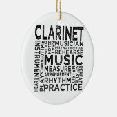 Clarinet Typografie Keramisch Ornament (Rechts)