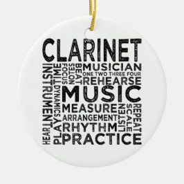 Clarinet Typografie Keramisch Ornament