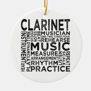 Clarinet Typografie Keramisch Ornament