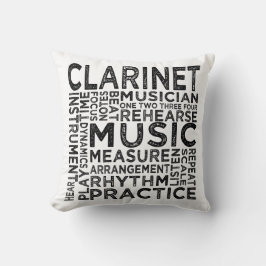 Clarinet Typografie Kussen