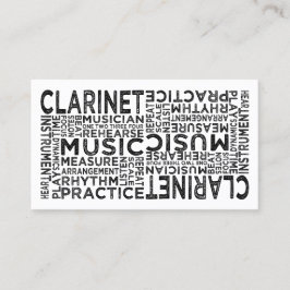 Clarinet Typografie Visitekaartje