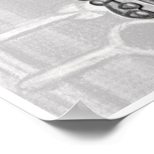 Clarinet Upper Joint in Charcoal Music Art Print (Hoek)