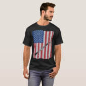 Clarinet Usa Flag Clarinet Player Clarinetist T-shirt (Voorkant volledig)