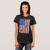 Clarinet Usa Flag Clarinet Player Clarinetist T-shirt (Voorkant volledig)