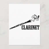 Clarinet Vector Swirl Design Briefkaart (Voorkant)