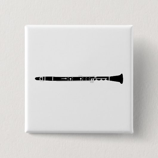 Clarinet Vierkante Button 5,1 Cm (Voorkant)