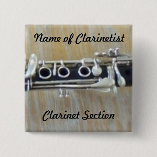 Clarinet Vierkante Button 5,1 Cm