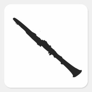 Clarinet Vierkante Sticker