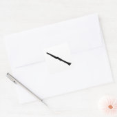 Clarinet Vierkante Sticker (Envelop)