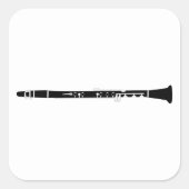 Clarinet Vierkante Sticker (Voorkant)