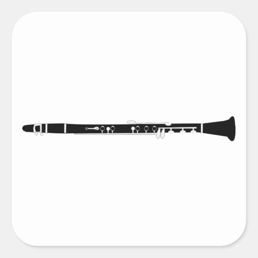 Clarinet Vierkante Sticker (Voorkant)