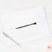 Clarinet Vierkante Sticker (Envelop)