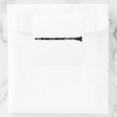 Clarinet Vierkante Sticker (Tas)