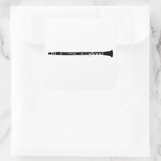 Clarinet Vierkante Sticker (Tas)
