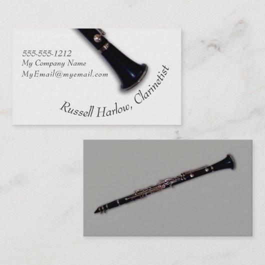Clarinet Visitekaartje (Voorkant / Achterkant)