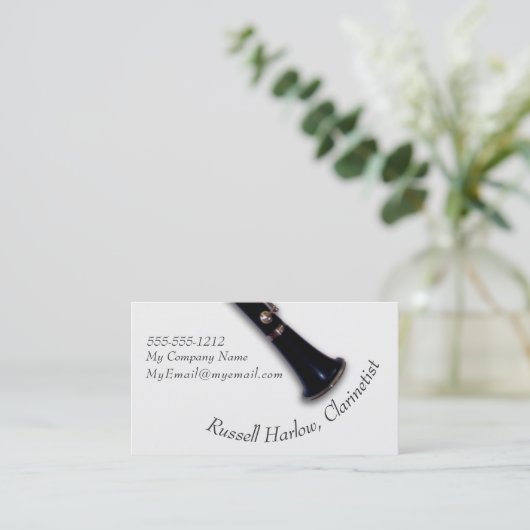 Clarinet Visitekaartje (Staand voorkant)