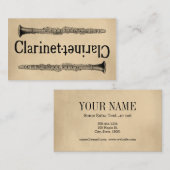 Clarinet  visitekaartje (Voorkant / Achterkant)