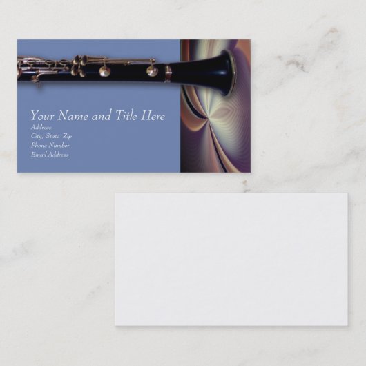 Clarinet Visitekaartjes (Voorkant / Achterkant)