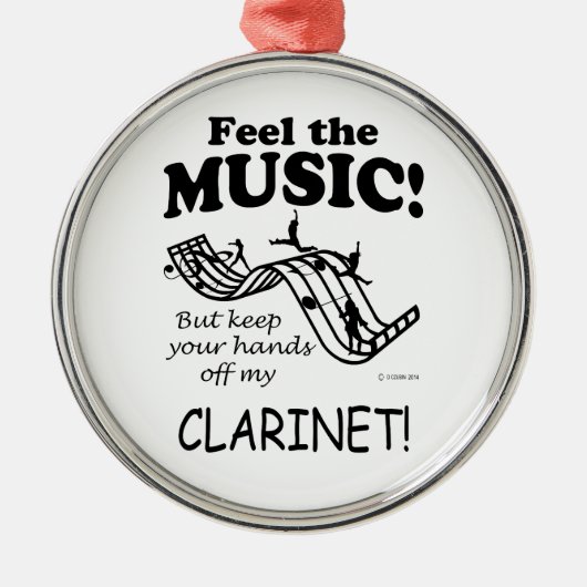 Clarinet voelt de muziek metalen ornament (Voorkant)