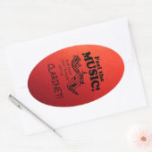 Clarinet voelt de Sticker van het muziekovaal (Envelop)