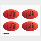 Clarinet voelt de Sticker van het muziekovaal (Vel)