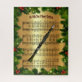 Clarinet ~ "Wij wensen u een prettig kerstfeest" ~ Legpuzzel (Verticaal)