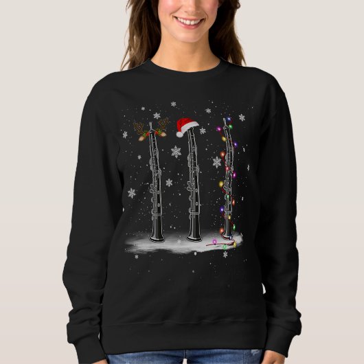 Clarinet with Reindeer Horn Light Santa Trui (Voorkant)