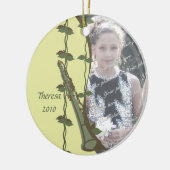 Clarinet Woodland Foto Keramisch Ornament (Links)