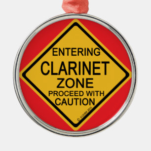 Clarinet Zone invoeren Metalen Ornament