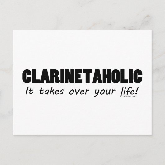 Clarinetaholic Life Briefkaart (Voorkant)