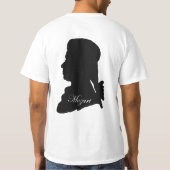 Clarinetist Anton Stadler en componist Mozart T-shirt (Achterkant)